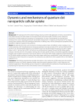 báo cáo khoa học: "Dynamics and mechanisms of quantum dot nanoparticle cellular uptake"