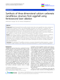 báo cáo khoa học: "Synthesis of three-dimensional calcium carbonate nanofibrous structure from eggshell using femtosecond laser ablation"