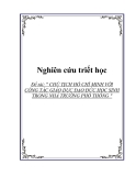 Đề tài: " CHỦ TỊCH HỒ CHÍ MINH VỚI CÔNG TÁC GIÁO DỤC ĐẠO ĐỨC HỌC SINH TRONG NHÀ TRƯỜNG PHỔ THÔNG "