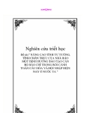 Đề tài:" NÂNG CAO TÍNH TƯ TƯỞNG, TÍNH CHÂN THỰC CỦA NHÀ BÁO MỘT ĐỊNH HƯỚNG ĐÀO TẠO CÁN BỘ BÁO CHÍ TRONG BỐI CẢNH TOÀN CẦU HÓA VÀ HỘI NHẬP HIỆN NAY Ở NƯỚC TA "