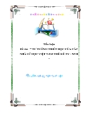 Đề tài:  " TƯ TƯỞNG TRIẾT HỌC CỦA CÁC NHÀ SỬ HỌC VIỆT NAM THẾ KỶ XV - XVII "