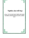 Đề tài:" VỀ VẤN ĐỀ PHÁT TRIỂN NỀN KINH TẾ NHIỀU THÀNH PHẦN Ở NƯỚC TA HIỆN NAY "