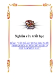 Đề tài: " VẤN ĐỀ XÂY DỰNG NHÀ NƯỚC PHÁP QUYỀN XÃ HỘI CHỦ NGHĨA Ở VIỆT NAM HIỆN NAY "