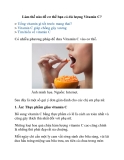 Làm thế nào để cơ thể bạn có đủ lượng Vitamin C?
