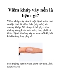 Viêm khớp vảy nến là bệnh gì?