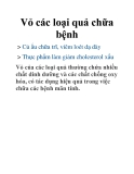 Vỏ các loại quả chữa bệnh