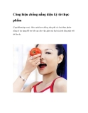 Công hiệu chống nắng diệu kỳ từ thực phẩm
