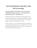Karl Lagerfeld hợp tác cùng Macy’s tung BST cực ấn tượng
