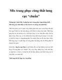 Mix trang phục cùng thắt lưng cực “chuẩn” 