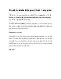 Tránh da nhăn hiệu quả ở tuổi trung niên 