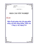 Luận văn: Một số giải pháp chủ yếu góp phần nâng cao khả năng thắng  thầu của Công ty xây dựng 314