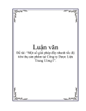 Đề tài: “Một số giải pháp đẩy nhanh tốc độ tiêu thụ sản phẩm tại Công ty Dược Liệu Trung Ương I”.