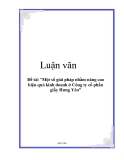 Luận văn: Một số giải pháp nhằm nâng cao hiệu quả kinh doanh ở Công ty cổ phần giầy Hưng Yên