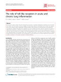 Báo cáo y học: "The role of toll-like receptors in acute and chronic lung inflammation"