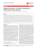 Báo cáo y học: "Differential patterns of histone acetylation in inflammatory bowel diseases"