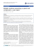 Báo cáo y học: "Multiple myeloma presenting as spinal cord compression: a case report"