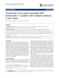 báo cáo khoa học: "Oculomotor nerve palsy associated with bortezomib in a patient with multiple myeloma: a case report"