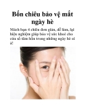 Bốn chiêu bảo vệ mắt ngày hè