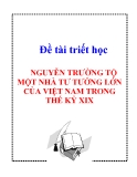 Đề tài triết học " NGUYỄN TRƯỜNG TỘ MỘT NHÀ TƯ TƯỞNG LỚN CỦA VIỆT NAM TRONG THẾ KỶ XIX "