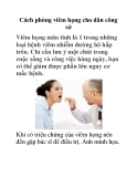 Cách phòng viêm họng cho dân công sở