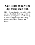 Cây lô hội chữa viêm đại tràng mãn tính