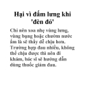 Hại vì đấm lưng khi 'đèn đỏ'