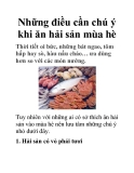 Những điều cần chú ý khi ăn hải sản mùa hè