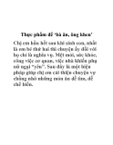 Thực phẩm để ‘bà ăn, ông khen’ 