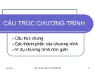 CẤU TRÚC MỘT CHƯƠNG TRÌNH