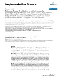 Patterns of research utilization on patient care units