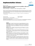 báo cáo khoa học: "Audit and feedback and clinical practice guideline adherence: Making feedback actionable"