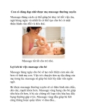 Con có dáng đẹp nhờ được mẹ massage thường xuyên