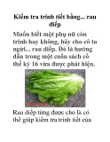 Kiểm tra trinh tiết bằng... rau diếp 