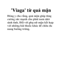 'Viaga' từ quả mận