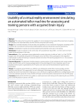 Báo cáo khoa hoc:"   Usability of a virtual reality environment simulating an automated teller machine for assessing and training persons with acquired brain injury"