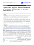 Báo cáo khoa hoc: Comparison of regression models for estimation of isometric wrist joint torques using surface electromyography