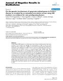 Báo cáo khoa hoc:"  On the genetic involvement of apoptosis-related genes in Crohn's disease as revealed by an extended association screen using 245 markers: no evidence for new predisposing factors"