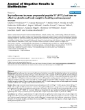 Báo cáo khoa hoc:"   Soy isoflavones increase preprandial peptide YY (PYY), but have no effect on ghrelin and body weight in healthy postmenopausal women"