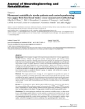 Báo cáo khoa hoc:"   Movement variability in stroke patients and controls performing two upper limb functional tasks: a new assessment methodology"