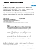 Báo cáo y học: ": Suppression of neutrophil accumulation in mice by cutaneous application of geranium essential oi"