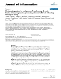 Báo cáo y học: "Host predisposition by endogenous Transforming Growth Factor-β1 overexpression promotes pulmonary fibrosis following bleomycin injury"