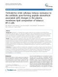 báo cáo khoa học: "Trichoderma viride cellulase induces resistance to the antibiotic pore-forming peptide alamethicin associated with changes in the plasma membrane lipid composition of tobacco BY-2 cells"
