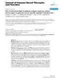 Báo cáo y học: " Use of ultraviolet-light irradiated multiple myeloma cells as immunogens to generate tumor-specific cytolytic T lymphocytes"