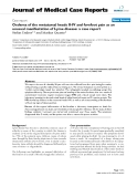 Báo cáo y học: " Oedema of the metatarsal heads II-IV and forefoot pain as an unusual manifestation of Lyme disease: a case report"