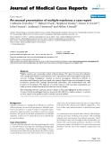 Báo cáo y học: "An unusual presentation of multiple myeloma: a case report."