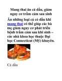 Mang thai ăn cá dầu, giảm nguy cơ trầm cảm sau sinh