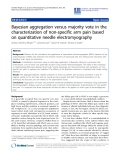 báo cáo khoa học: "  Bayesian aggregation versus majority vote in the characterization of non-specific arm pain based on quantitative needle electromyography"