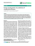 báo cáo khoa học: "  Family-based genetic risk prediction of multifactorial disease"