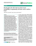 báo cáo khoa học: " Novel genes for QTc interval. How much heritability is explained, and how much is left to find?"