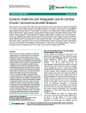 báo cáo khoa học: " Systems medicine and integrated care to combat chronic noncommunicable diseases"